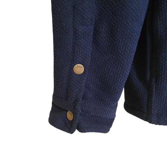 Lee Mens Regular Fit Navy Button-Up‎ Shirt Jacket w/side pockets - Picture 8 of 10